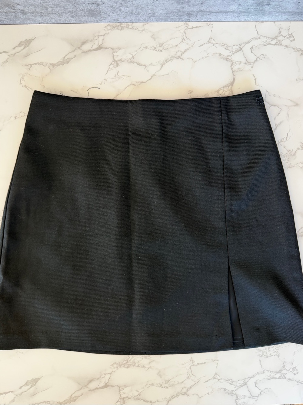 Sunday Best Black Mini Skirt with Front Slit